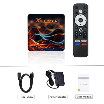 X88 PRO 14 set-top box, RK3518, 2GB RAM/16GB ROM, Android 14, 4K, WiFi 6