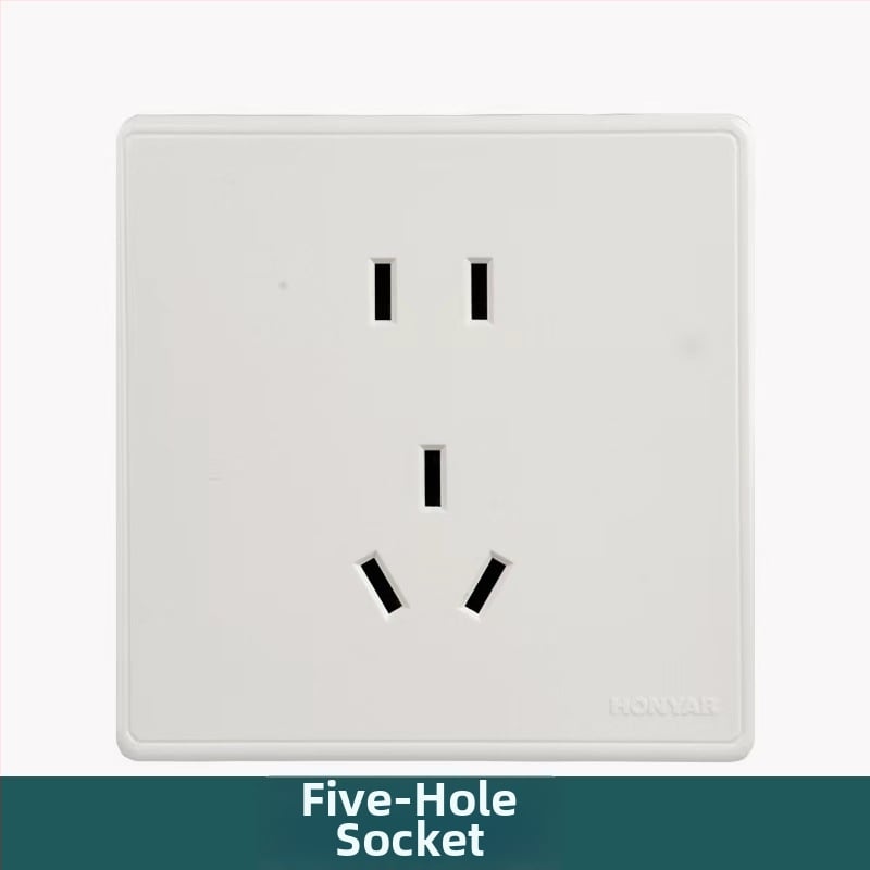 X4 σειρά αυτό-κλειδόμενη πρίζα τοίχου με USB και διακόπτη, πέντε θύρες, 220V, 10A, επαφή από κασσίτερο-φώσφορο μπρούνζο, 100.000 κύκλοι