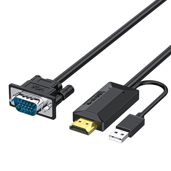 Καλώδιο μετατροπής HDMI σε VGA Z128C, χαλκού πυρήνας, εξελιγμένος επεξεργαστής, μήκος 1–10 μ