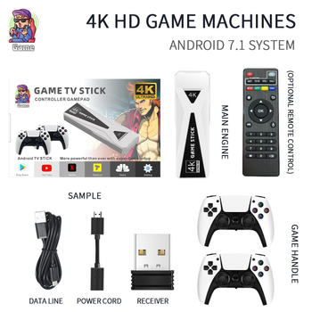 GT-68 Android 7.1 set-top box igraća konzola, 4K HD izlaz, 1GB RAM, bežični kontroler 2,4 GHz