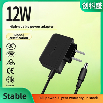 Napájací adaptér 12V1A, 3C certifikovaný, 12W séria 3C pre LED/monitorovanie/set-top box/router, Chuang Kesheng