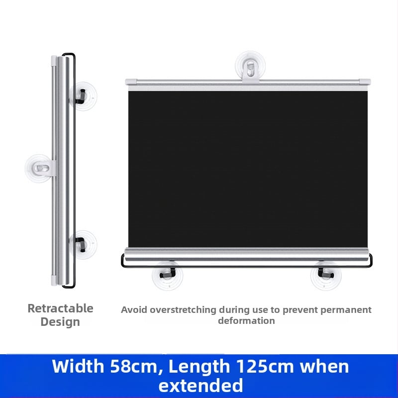 Автомобилен сенник за предното стъкло, телескопично монтиране, платнена материя, удължена версия, бизнес стил