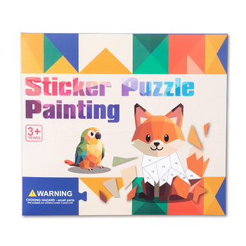 Dječji 3D geometrijski kolažni puzzle – plošni papirnati puzzle, DIY s OEM logom, uzrast 4–6 godina