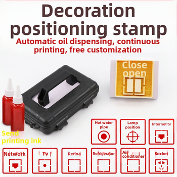 Pozicionáló pecsét elektromos és vízvezetékes aljzatokhoz – téglalap alakú műanyag tintapárna, gyorsan száradó, modell PT02, 180 g