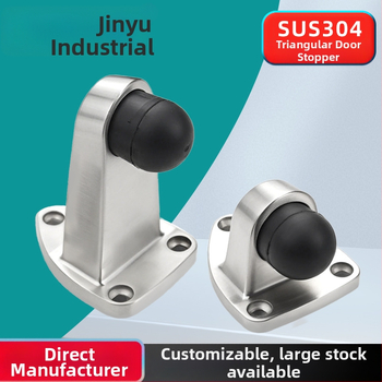 Ajtóstopper 304 rozsdamentes acélból, kefés felület, padlóra szerelés, kézi működtetés, modern egyszerű stílus