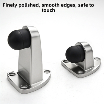 Ajtóstopper 304 rozsdamentes acélból, kefés felület, padlóra szerelés, kézi működtetés, modern egyszerű stílus