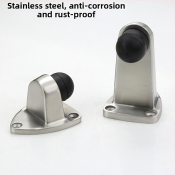 Ajtóstopper 304 rozsdamentes acélból, kefés felület, padlóra szerelés, kézi működtetés, modern egyszerű stílus