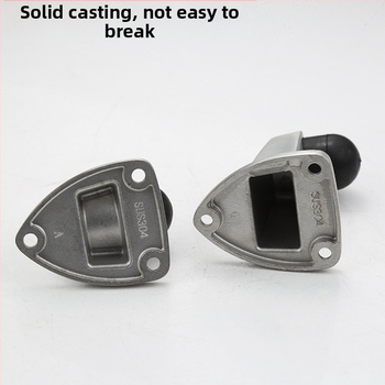 Ajtóstopper 304 rozsdamentes acélból, kefés felület, padlóra szerelés, kézi működtetés, modern egyszerű stílus