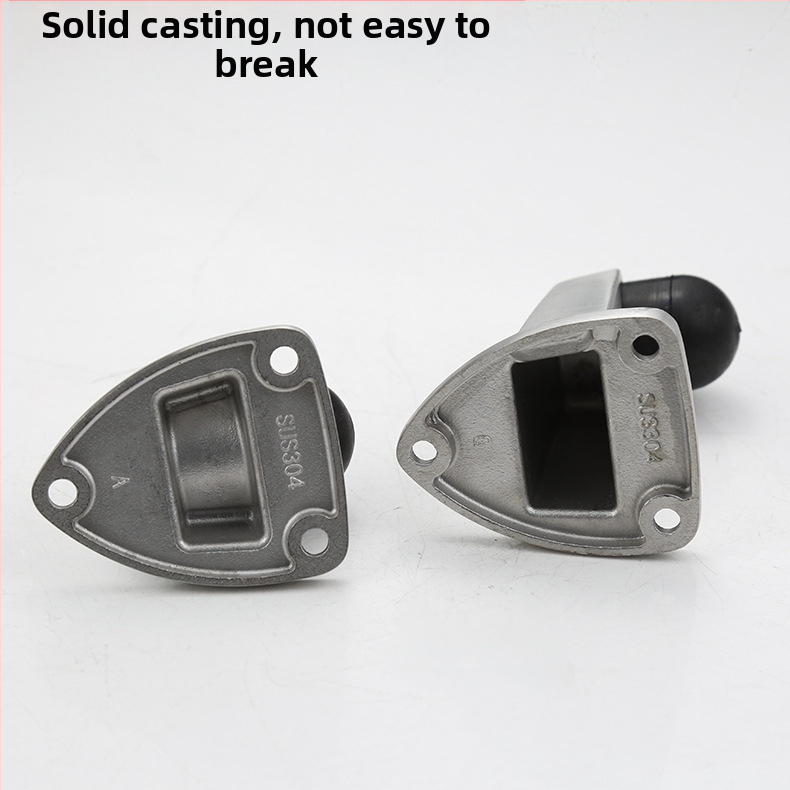 Ajtóstopper 304 rozsdamentes acélból, kefés felület, padlóra szerelés, kézi működtetés, modern egyszerű stílus