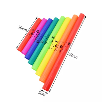 Tuburi muzicale Orff pentru copii, cu opt note, model 0001, 15 seturi în cutie