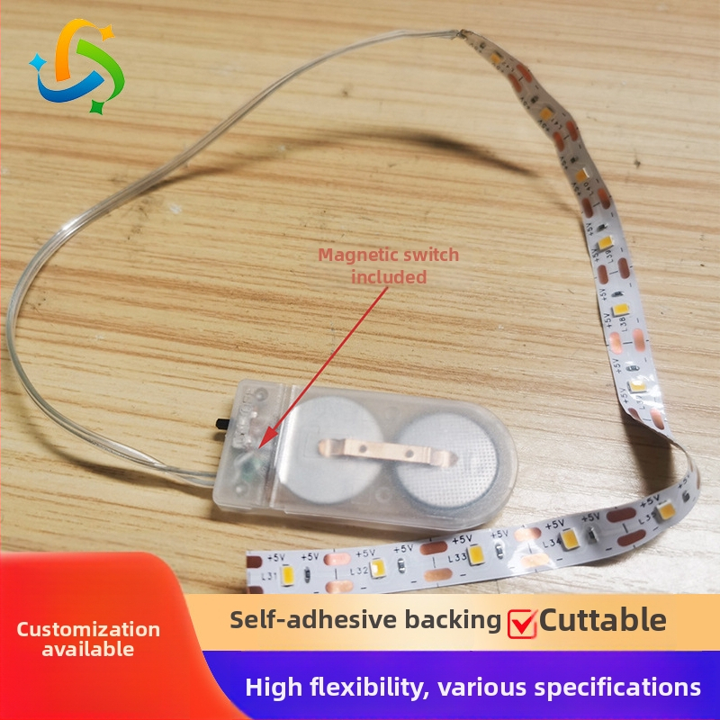 LED pás s magnetickým vypínačom, 60 LED 2835, 5V vstup, uhol lúča 120°, stmievateľné cez externé ovládanie