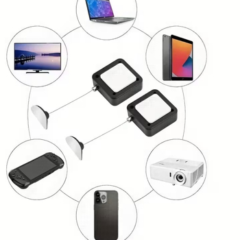 Langzheng Electronics LZ-098 Húzható távirányító tekercs acélsodronnyal, anti-loss zár, asztali kijelzőhöz (Model LZ-098, Hőmérséklet -30–70°C, Páratartalom ≤90%)