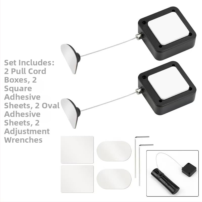 Langzheng Electronics LZ-098 Húzható távirányító tekercs acélsodronnyal, anti-loss zár, asztali kijelzőhöz (Model LZ-098, Hőmérséklet -30–70°C, Páratartalom ≤90%)