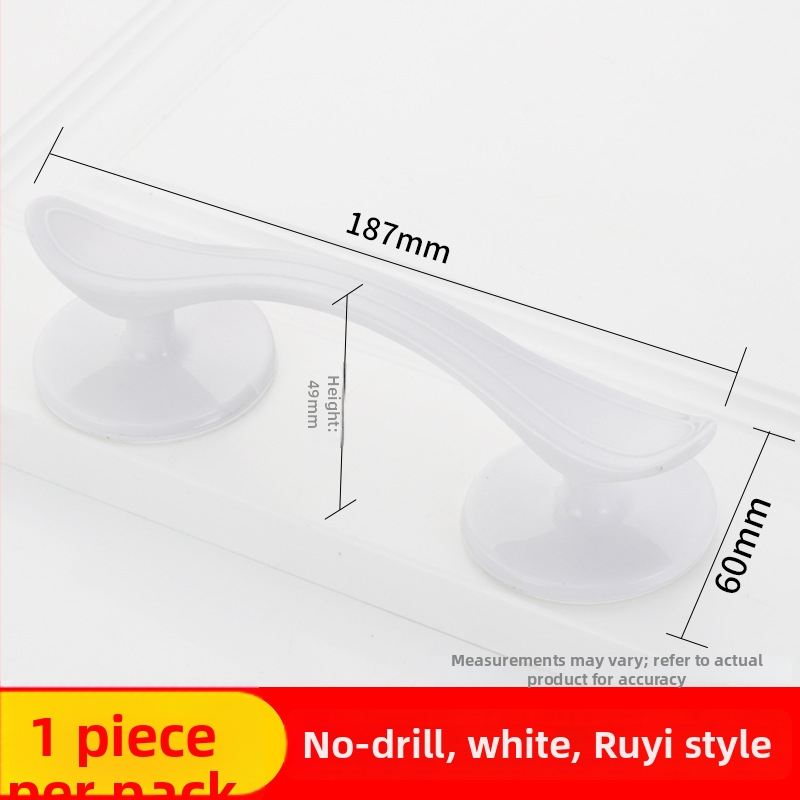 Üvegajtó szívófejes kilincs – telepítés nélkül, műanyagból, ABS felülettel, modell SCMDKLS, modern minimalist stílus