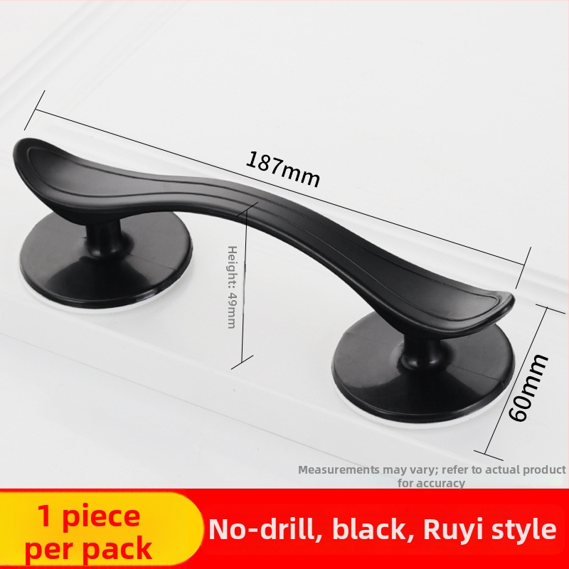 Üvegajtó szívófejes kilincs – telepítés nélkül, műanyagból, ABS felülettel, modell SCMDKLS, modern minimalist stílus