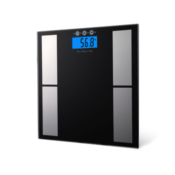 Vaga za tjelesni postotak masti – mjeri tjelesnu težinu, masnoću i kalorije; maksimalna nosivost 180 kg; LCD zaslon 75×31 mm; napajanje baterijama (2×1,5V AAA)