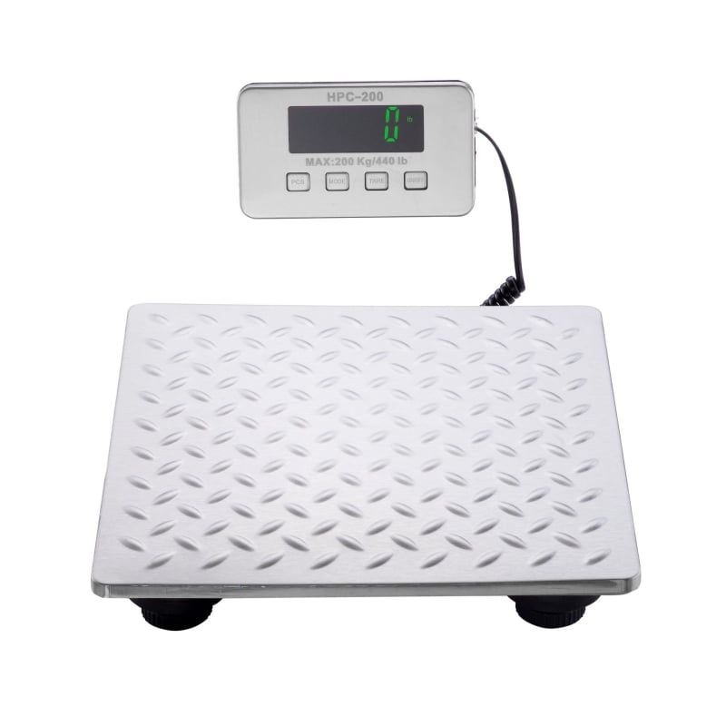  Elektronska vaga od nehrđajućeg čelika, uzorak na ploči, kapacitet 200 kg, podjela 0,2 kg, vaga za kućne ljubimce