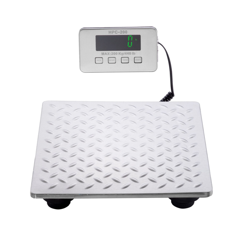  Elektronska vaga od nehrđajućeg čelika, uzorak na ploči, kapacitet 200 kg, podjela 0,2 kg, vaga za kućne ljubimce