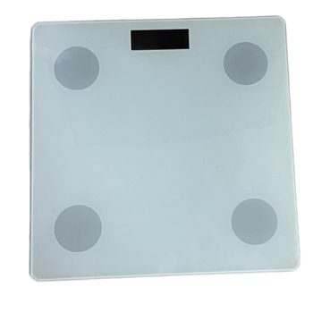 Дигитална домашна везна за измерване на телесни мазнини и вода, закалено стъкло, презареждаща се, компактен дизайн, индикатори за нисък заряд, претоварване и грешка