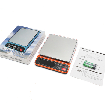 Кухненска везна, модел P222, диапазон 500–5000 г, неръждаема стомана, електронна, захранване батерии