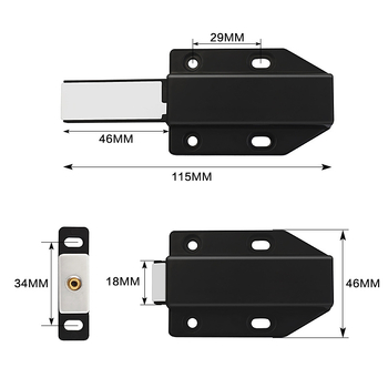 Ormar vrata magnetski potisnik – Model A218; Materijal: plastika; Marka: Peeco/Pinchao; Namjena: vrata ormara; Stil: moderni minimalistički