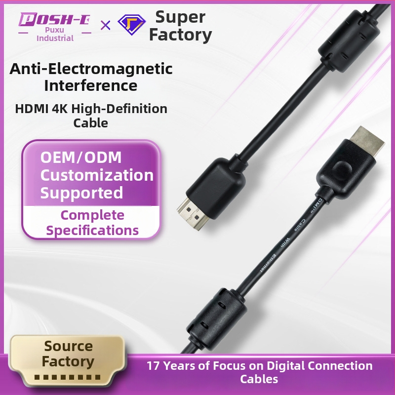 HDMI kábel s ochranou proti elektromagnetickým rušivým vplyvom, 4K60Hz podpora, meďový vodič, strieborná povrchová úprava, HDMI AM-AM konektor