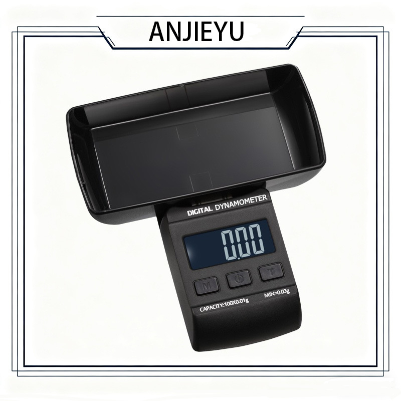 Ékszerekhez tervezett precíz digitális mérleg, modell 5G-B, mérési tartomány 100 g/0.01 g, méretek 49×101×23 mm, tápellátás: elektronikus