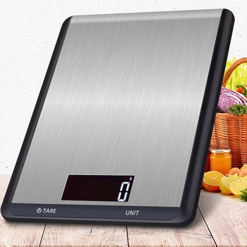 Kuhinjska vaga od nehrđajućeg čelika s ravnom pločom, visoko precizna elektronička platforma, kapacitet 10 kg, model 518
