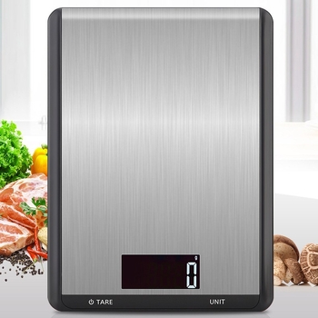 Kuhinjska vaga od nehrđajućeg čelika s ravnom pločom, visoko precizna elektronička platforma, kapacitet 10 kg, model 518