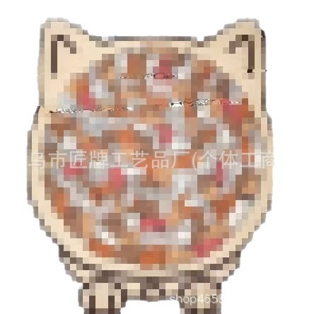 Dreveni puzzle u obliku mačkice, 135 dijelova, plosni puzzle, drvena kutija, za DIY