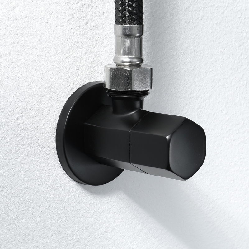 Bakreni kutni ventil za kupaonicu, model HIJF020, zidna montaža, radni tlak 0.05–0.75 MPa, HIDEEP