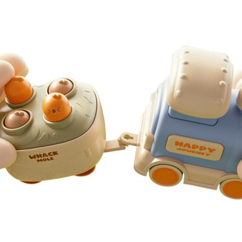 Műanyag babajáték 0–3 éveseknek — interaktív fejlesztő tevékenységek a kéz- és agykoordinációhoz (húzáshoz a sárgarépát és Whack‑a‑Mole játék)