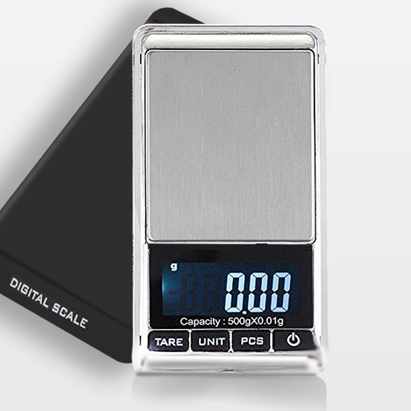 DS16 Ékszer Mérleg Elektronikus Mini Hordozható | Magas Pontosság | (Kapacitás: 1 kg 0.1 g; 500 g 0.01 g; Tápellátás: 2x7 száraz elem)