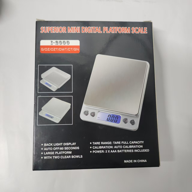 Zhh i2000 konyhai mérleg – rozsdamentes acél elektronikus mérleg, 500–3000 g kapacitás, 0.01 g pontosság, akkumulátoros 3V DC