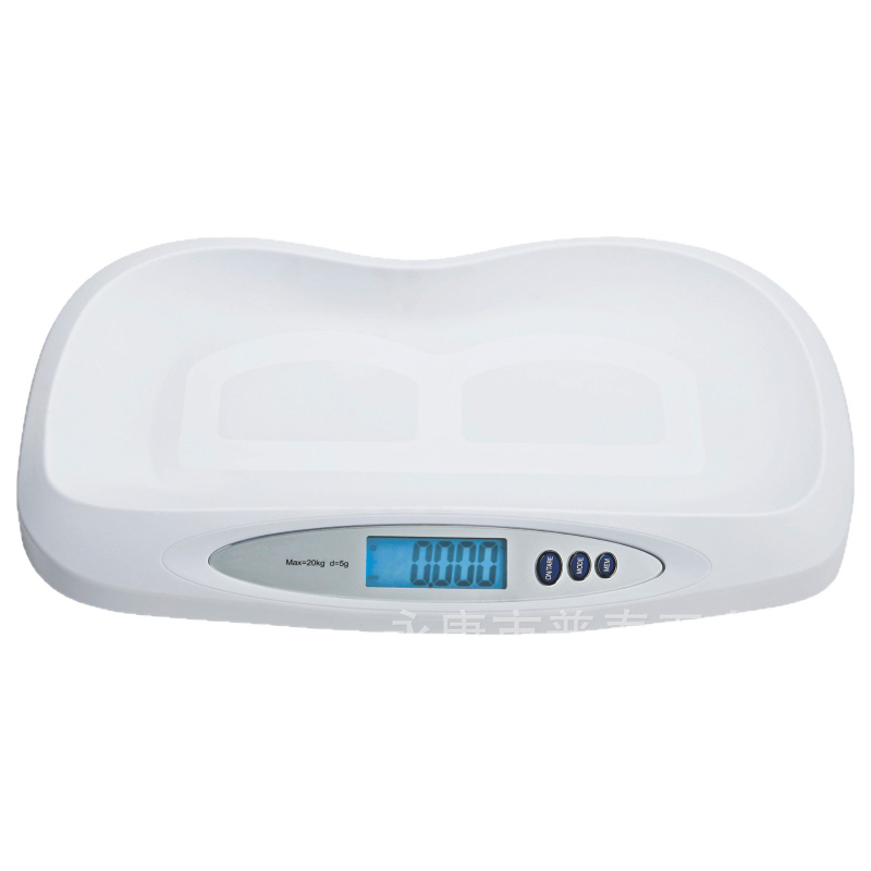 Csecsemő mérleg, elektronikus, 20 kg teherbírás, akkumulátoros működés, kiváló precizitás, gyermekek számára