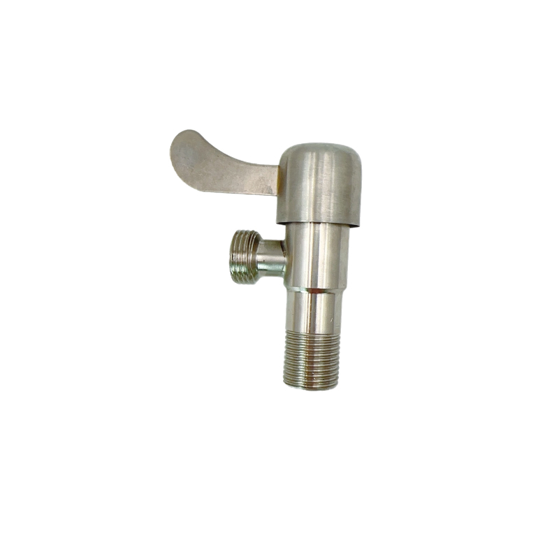 Falra szerelhető rozsdamentes acél szögletes csap mosógéphez, 0–90°C, 0,8 MPa, modern dizájn