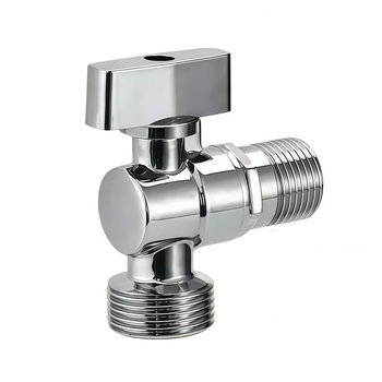 Kran od cinkove legure, kutni ventil, model 1/2×3/4, navojni priključak, radna temperatura 20–80°C, unutarnji promjer 20×25 mm, neto težina 120 g