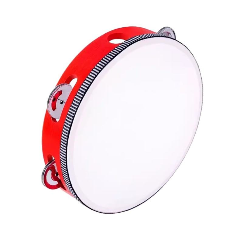 Tamburin s tijelom od oraha, Model 001, Ručno držani glazbeni instrument, Kartonsko pakiranje