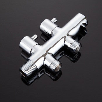 Réz anyagú beépíthető háromutas elosztó szelep, beépített, bemenet 1, kimenet 2, csatlakozás G1/2, modell JF080101