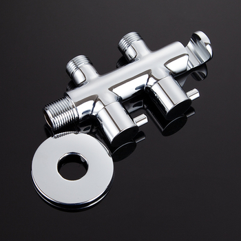 Réz anyagú beépíthető háromutas elosztó szelep, beépített, bemenet 1, kimenet 2, csatlakozás G1/2, modell JF080101