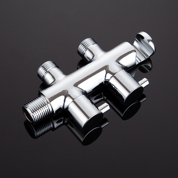 Réz anyagú beépíthető háromutas elosztó szelep, beépített, bemenet 1, kimenet 2, csatlakozás G1/2, modell JF080101