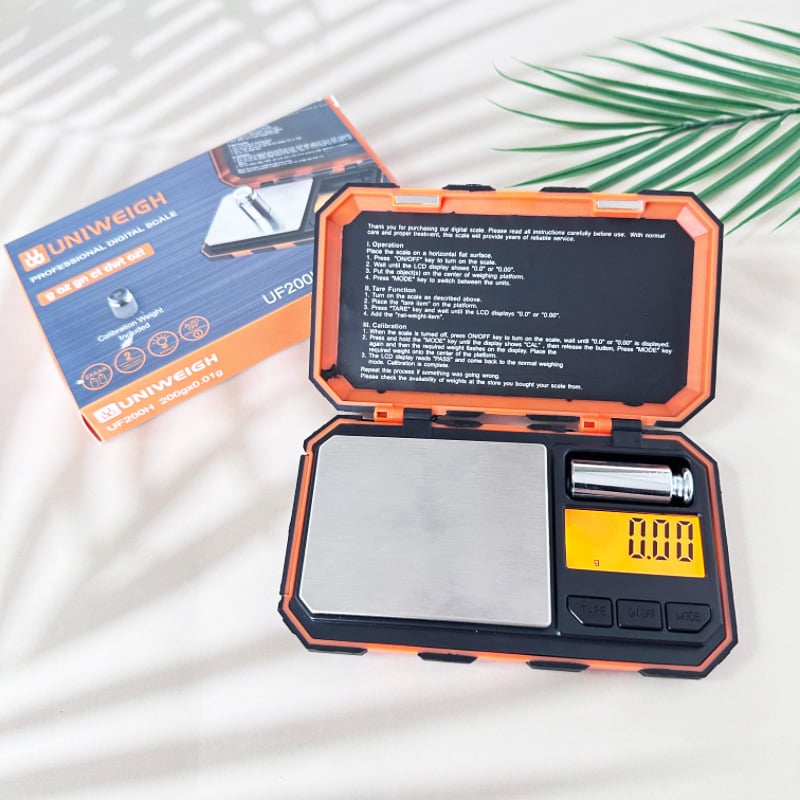 Szerszámtároló doboz ékszer mérleg – hordozható elektronikus mérleg, 0,01 g pontosság, 500 g kapacitás, működik 2x AAA elemmel