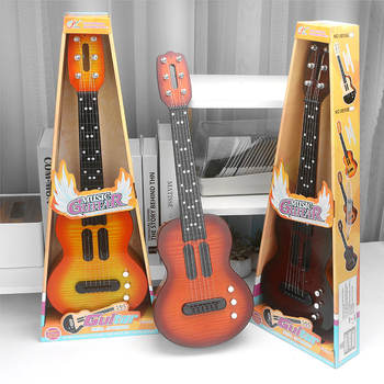 Edukativna interaktivna gitara/bas glazbena igračka za djecu — plastična konstrukcija, Chenghui brand, uzrast 4–6 godina.