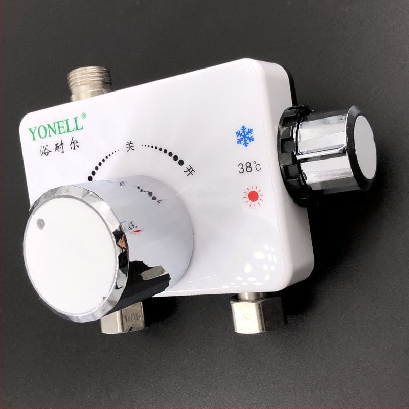 Povrchovo montovaný solárny termostatiký zmiešavací ventil pre sprchu, Yonell, 0,6 MPa, 1–99°C