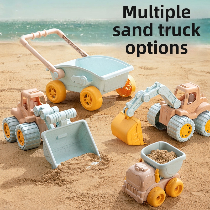 Emperor Плажни играчки за деца – комплект за пясък и водни игри с кофа и лопатка, от пшенична слама, за деца 0–3 г