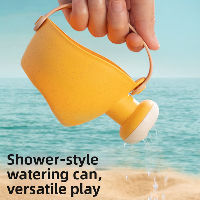 Emperor Плажни играчки за деца – комплект за пясък и водни игри с кофа и лопатка, от пшенична слама, за деца 0–3 г