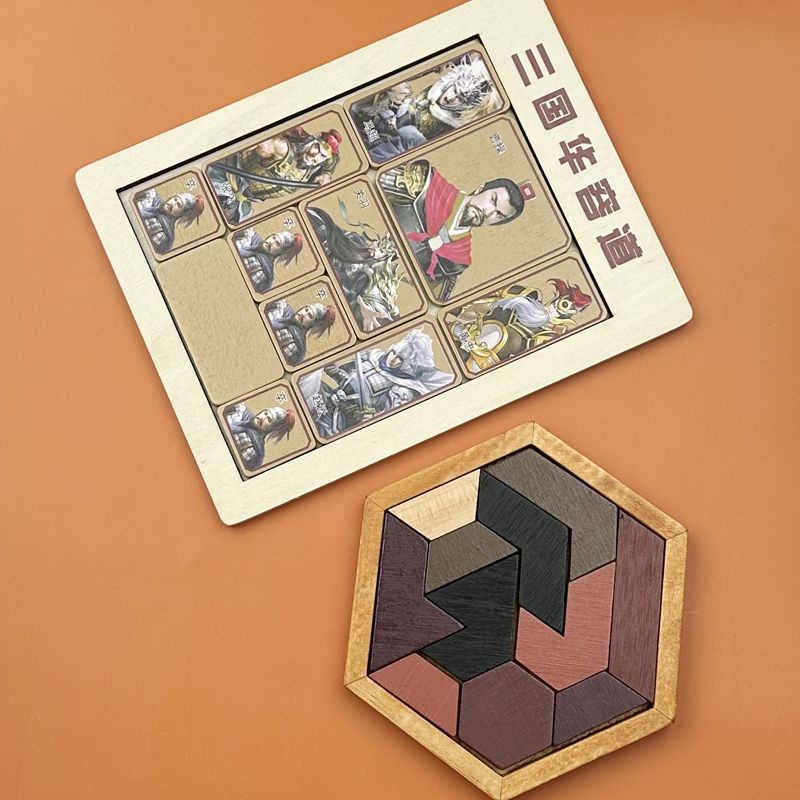 Britanski drveni Tangram slagalica – 3D puzzle s hexagonalnim oblicima – edukativna igra za djecu 0–3 godine