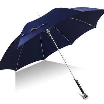 Kišobran s dugačkom drškom, britanski stil džentlmene, ručno otvaranje, okvir s 8 vlakana od vlakna, aluminijski štap, poliester 280T, UPF 50+