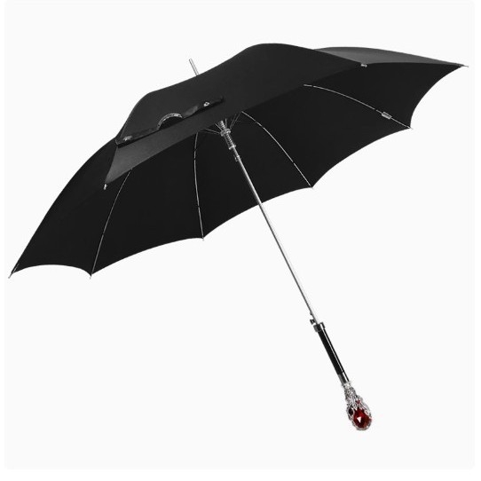 Kišobran s dugačkom drškom, britanski stil džentlmene, ručno otvaranje, okvir s 8 vlakana od vlakna, aluminijski štap, poliester 280T, UPF 50+
