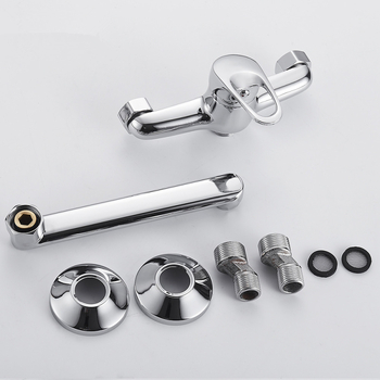 Beépíthető konyhai mosogatókeverő meleg és hideg vízzel, dupla lyukú kialakítás, réz test, kerámia patron, 0–90°C működési tartomány